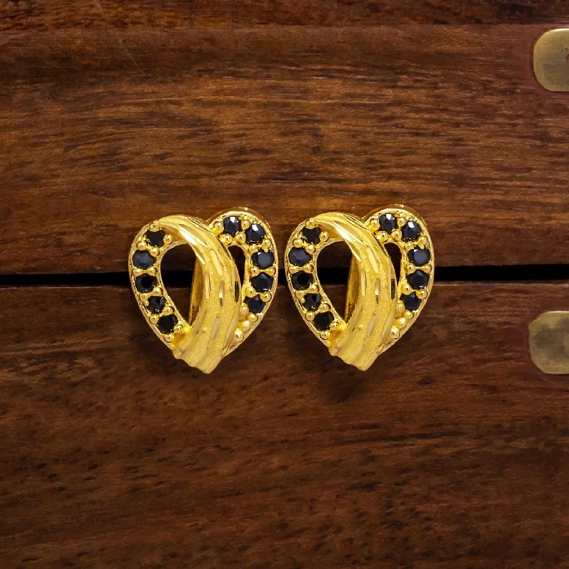 women's butterfly earrings-Stone Stud PSST331B-001