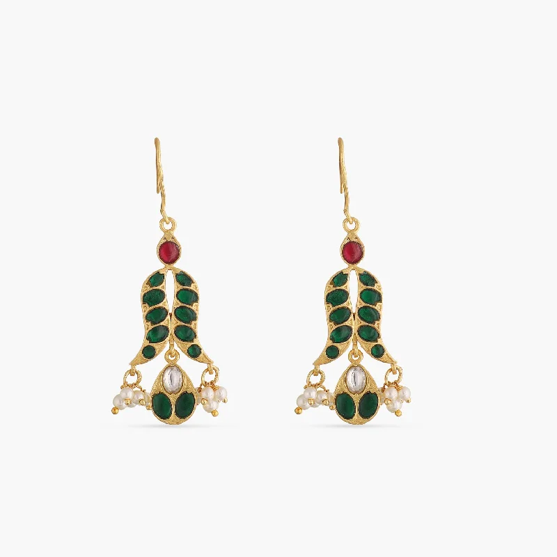 women's modern earrings-Deea Kempu Drop Earrings