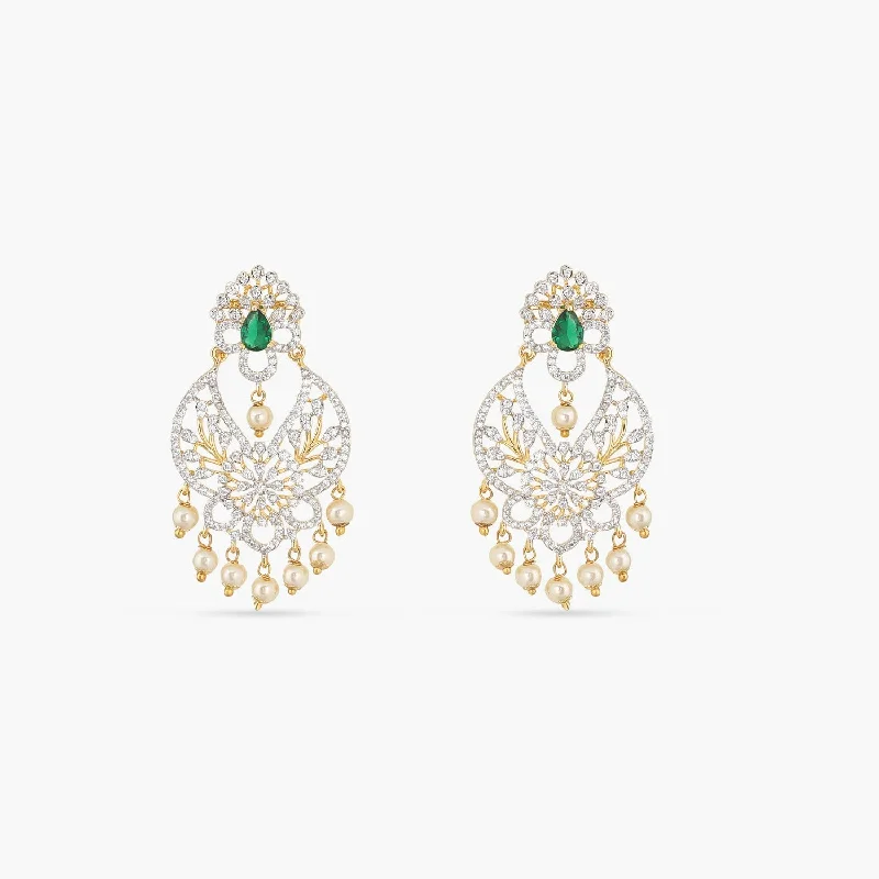 women's eco-friendly earrings-Cecilia Nakshatra CZ Chandbali Earrings