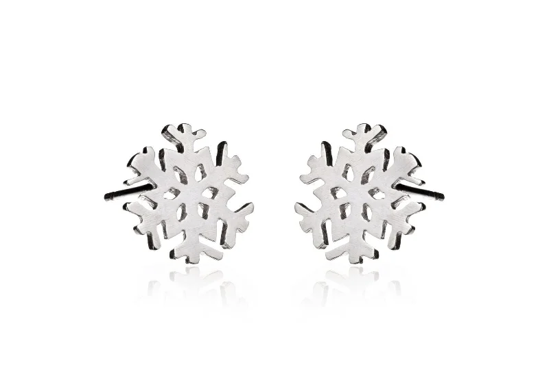 women's emerald earrings-Snowflake Earrings