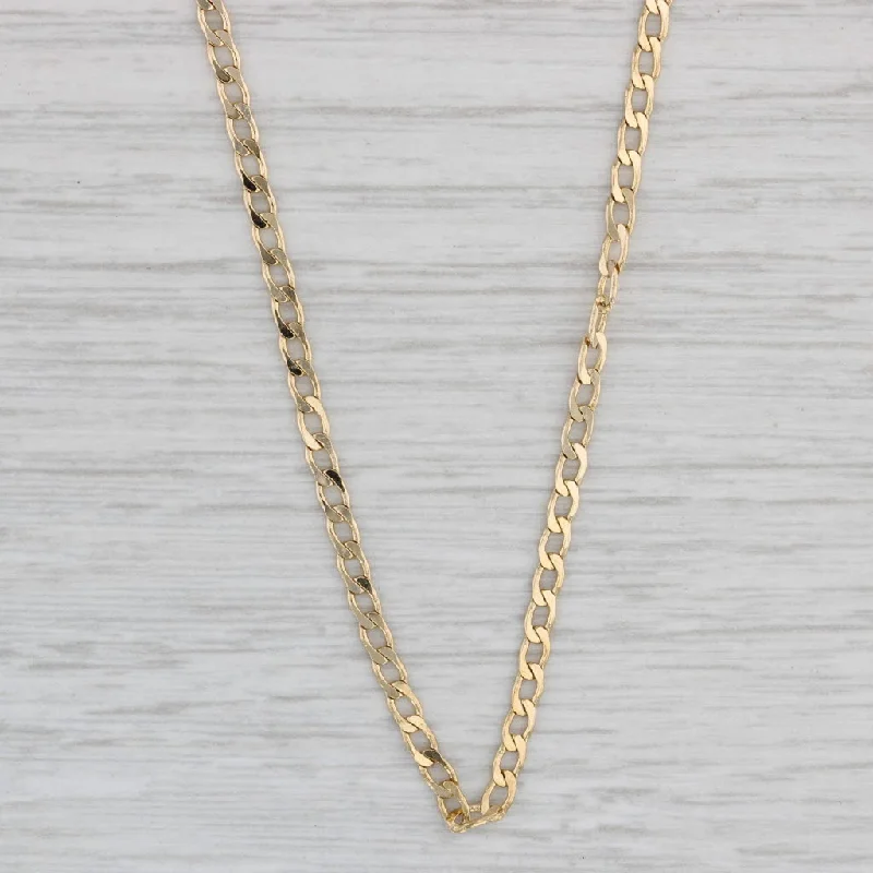 women's gold necklaces-24" Curb Chain Necklace 18k Yellow Gold 2.3mm