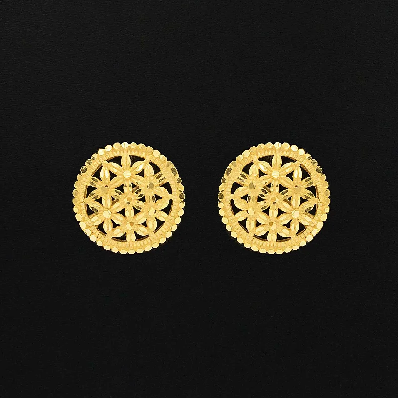 women's handcrafted earrings-Golden Earring PGST104-09