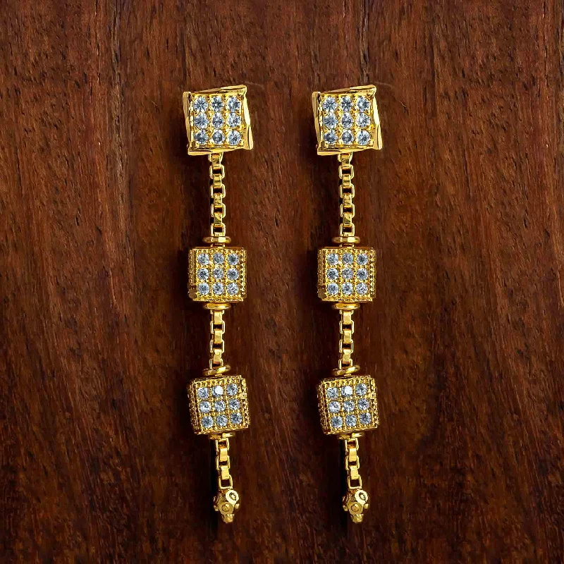 women's white gold earrings-Earring PSHST35W-081