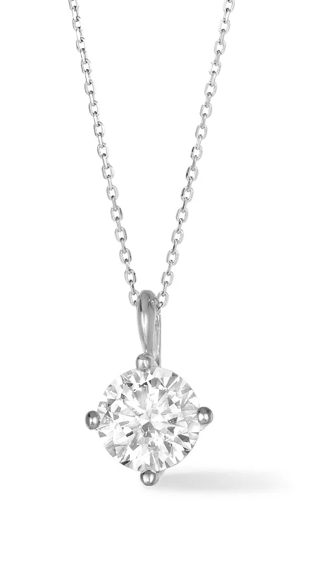 women's long necklaces-1/2 Carat Diamond Solitaire Necklace