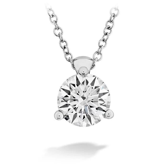 women's shell necklaces-Hearts On Fire Classic 3 Prong Diamond Pendant Necklace