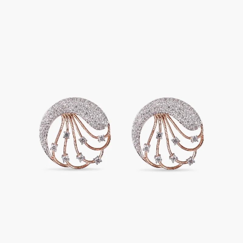 women's mismatched earrings-Dhunu Nakshatra CZ Earrings