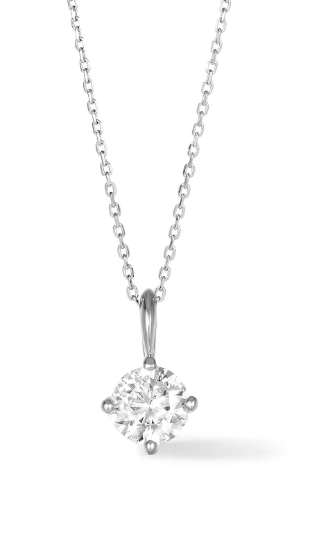 women's snake chain necklaces-1/4 Carat Diamond Solitaire Necklace