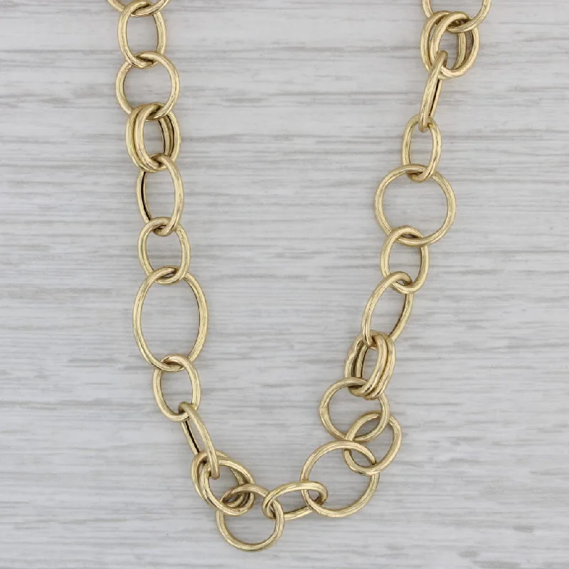 women's dainty necklaces-Ippolita 33.25" Linked Rings Bangle Necklace 18k Yellow Gold