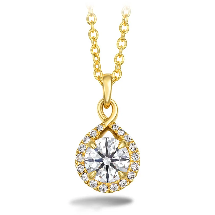 women's infinity necklaces-Hearts On Fire Optima Diamond Drop Pendant Necklace