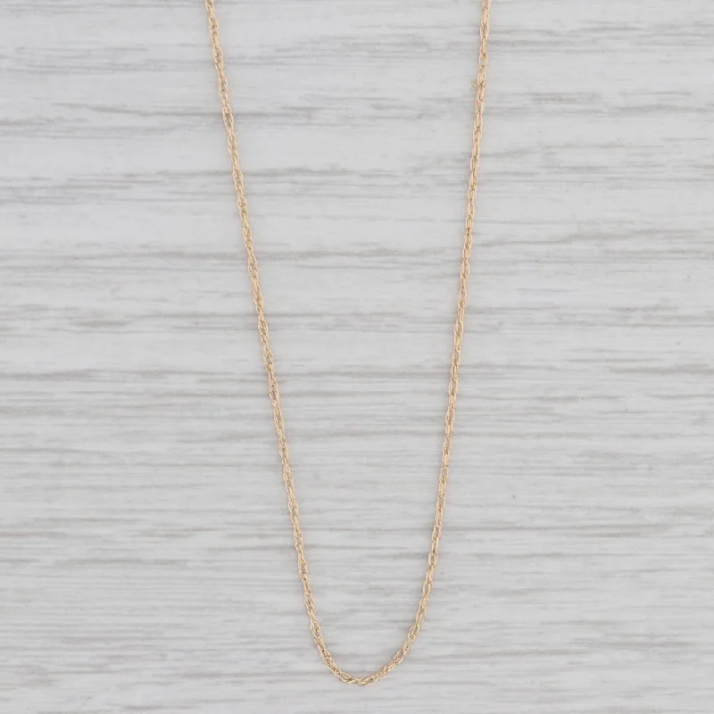 women's lightweight necklaces-Rope Chain Necklace 14k Yellow Gold 18.5" 0.8mm