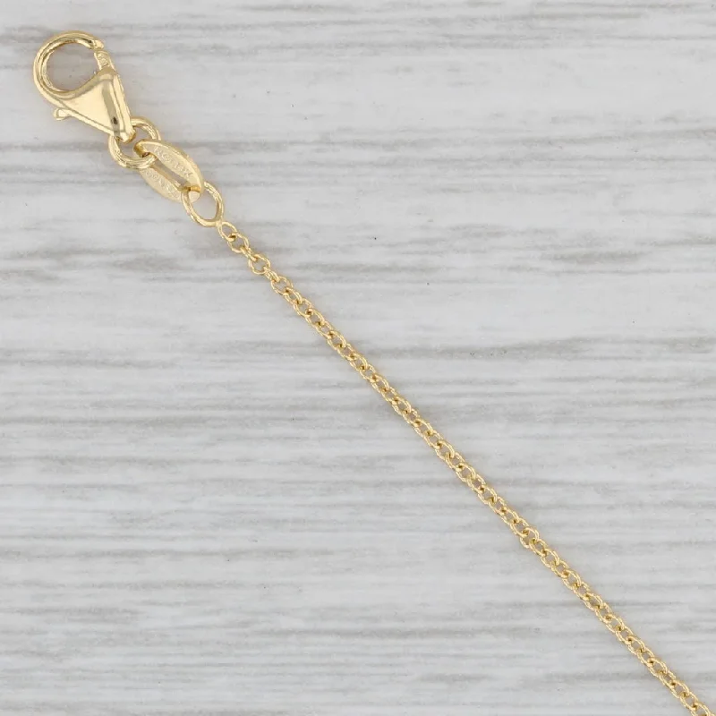 women's infinity necklaces-New Cable Chain Necklace 14k Yellow Gold Adjustable 16-18" 1.1mm