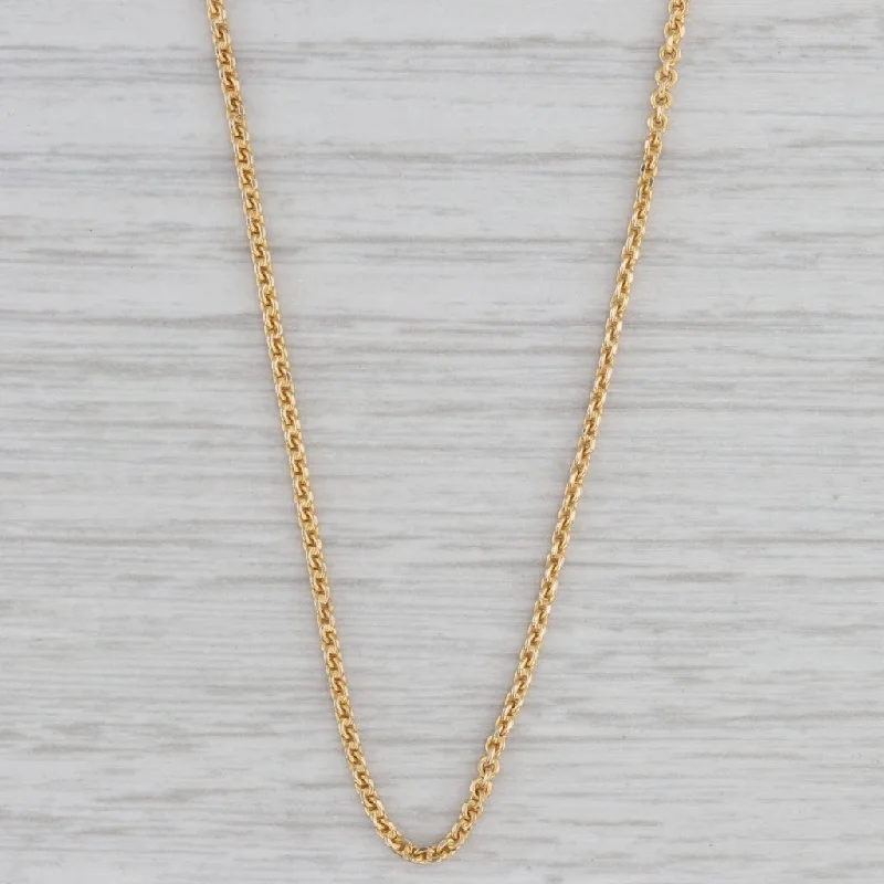 women's zodiac necklaces-18" Cable Chain Necklace 14k Yellow Gold 1.6mm