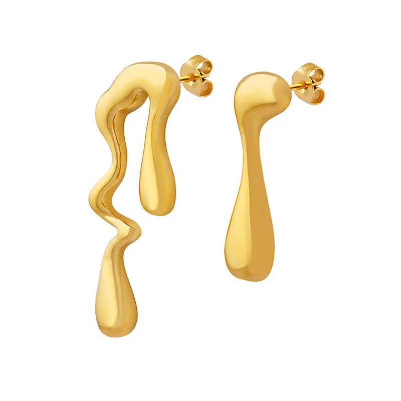 women's luxury earrings-Irregular Drop