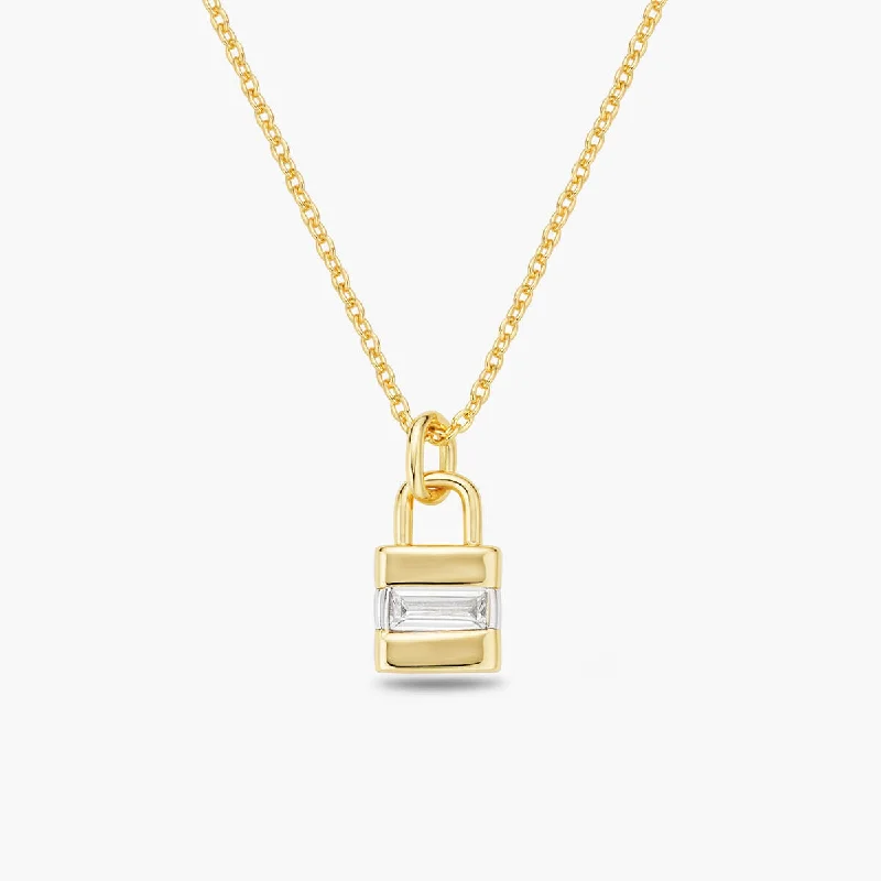 women's eco-friendly necklaces-Padlock Necklace