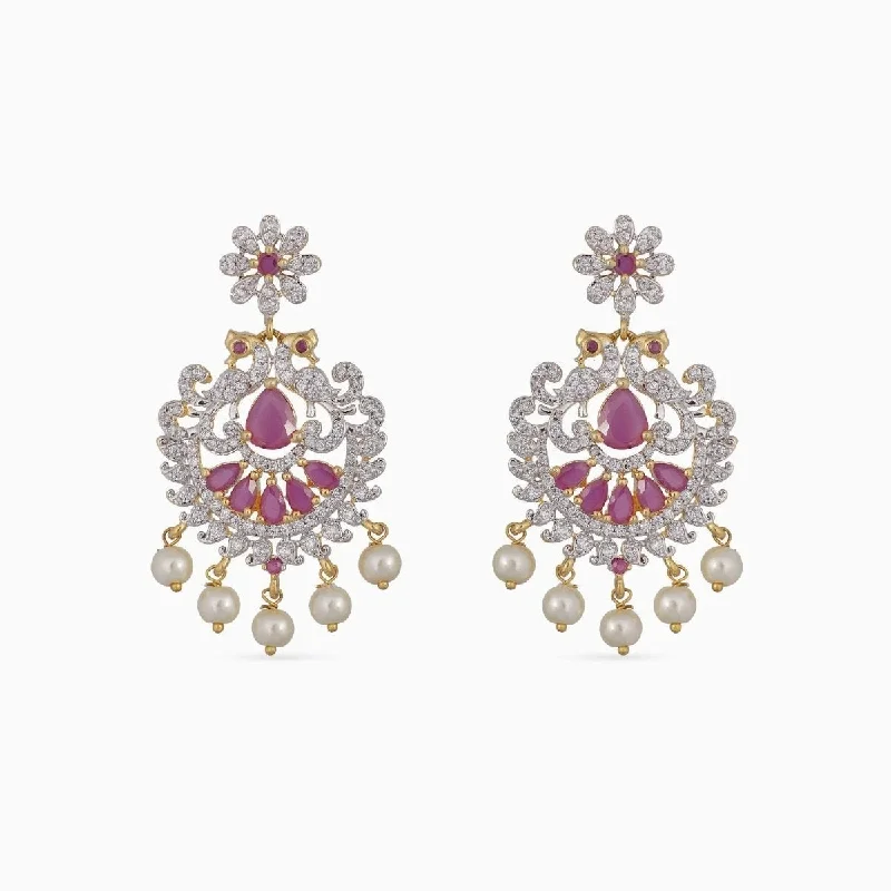 women's two-tone earrings-Aariya Nakshatra CZ Earrings