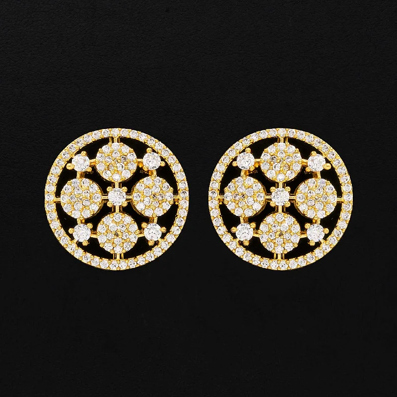 women's high-end earrings-PREMIUM STONE STUD PMSST5W-003