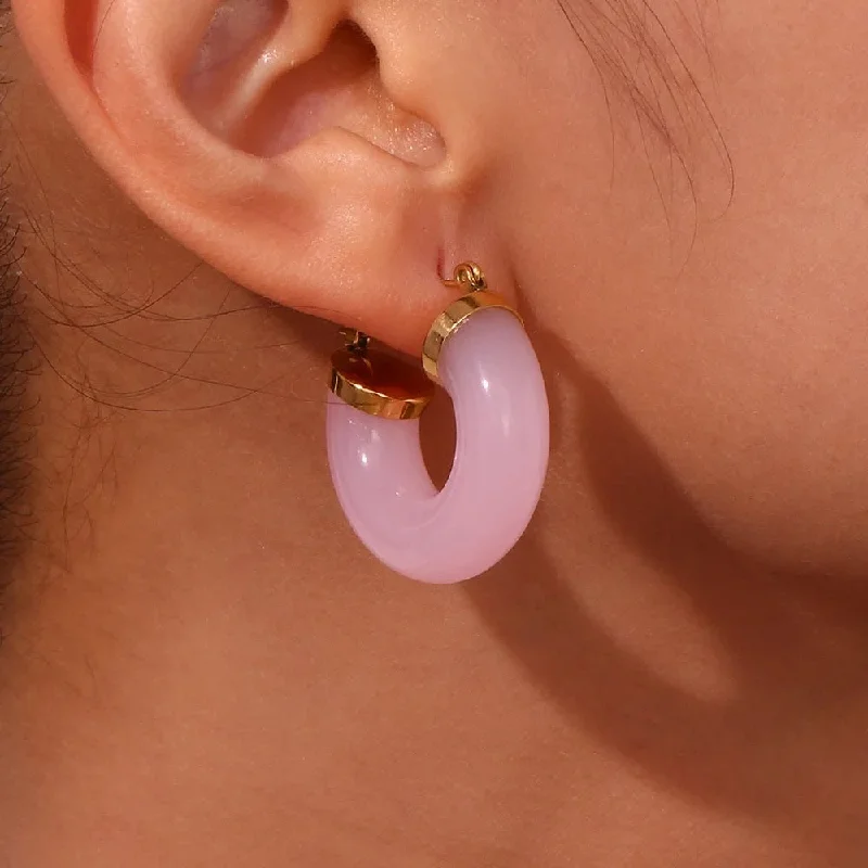 women's elegant earrings-Candy’s Hoops