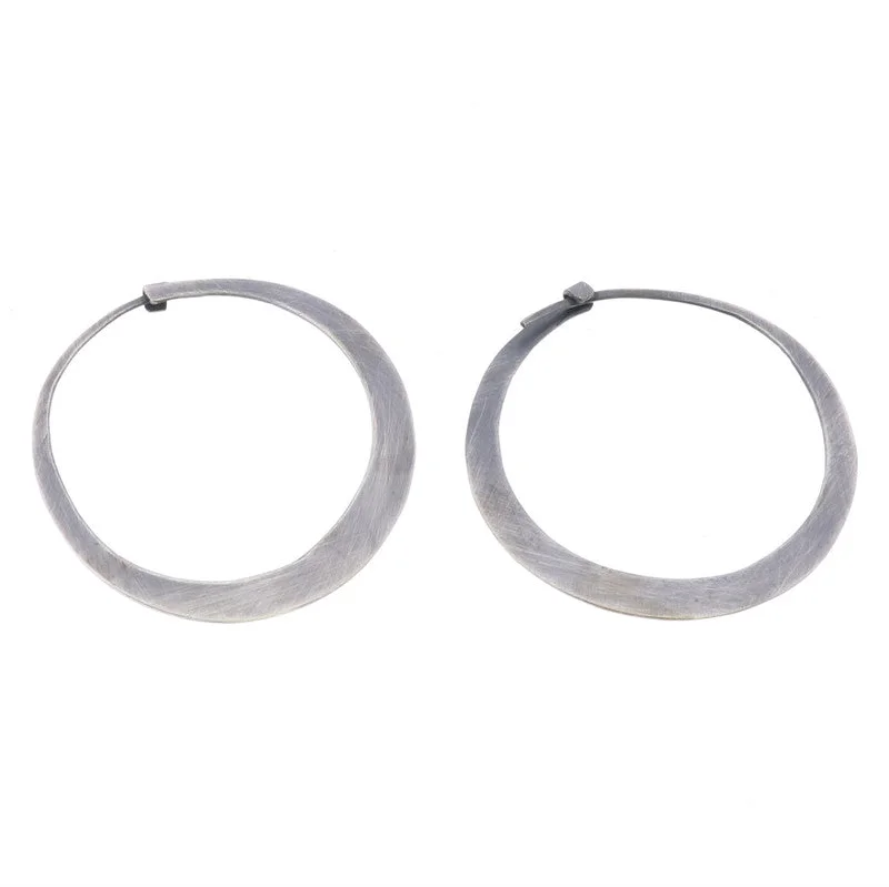 women's silver earrings-Silver Hoop Earrings - Sm