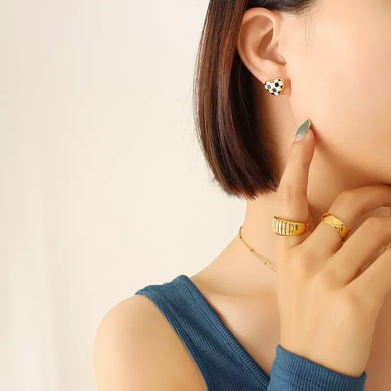 women's affordable earrings-Chess Earring