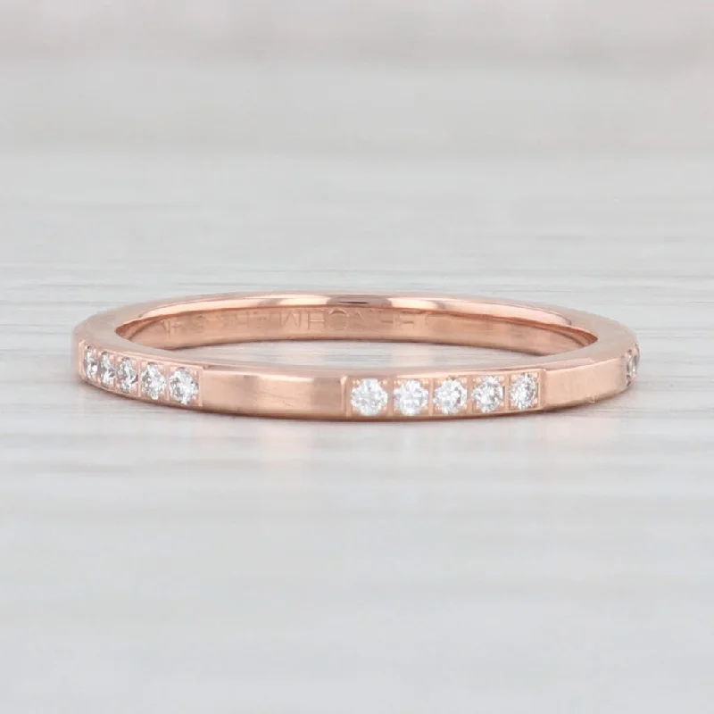 women's eternity band engagement rings-New 0.25ctw Diamond Wedding Band 14k Rose Gold Size 6.5 Stackable Ring Benchmark