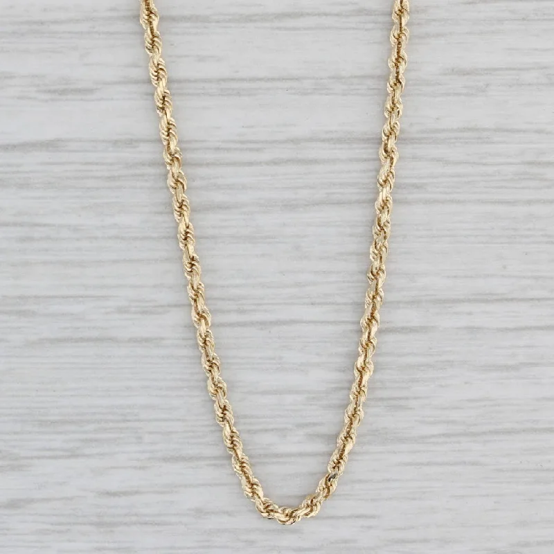 women's gold necklaces-Rope Chain Necklace 14k Yellow Gold 20" 1.8mm