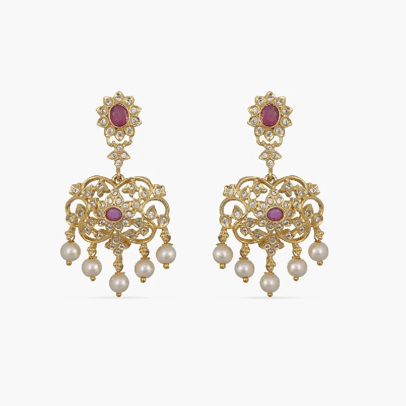 women's cubic zirconia earrings-Samyukta Nakshatra CZ Earrings