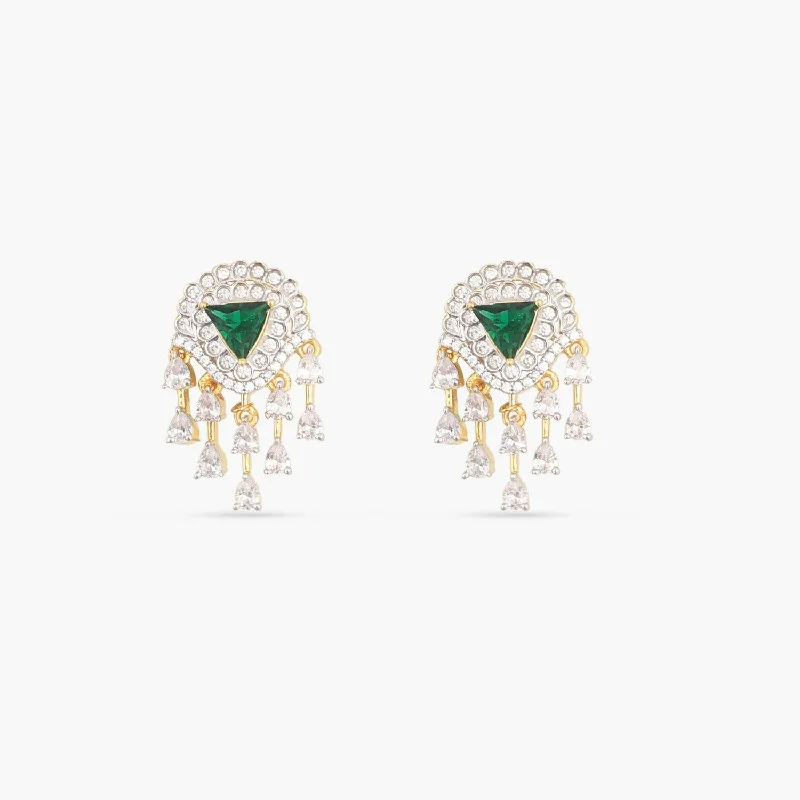 women's statement earrings-Tepals Nakshatra CZ Stud Earrings