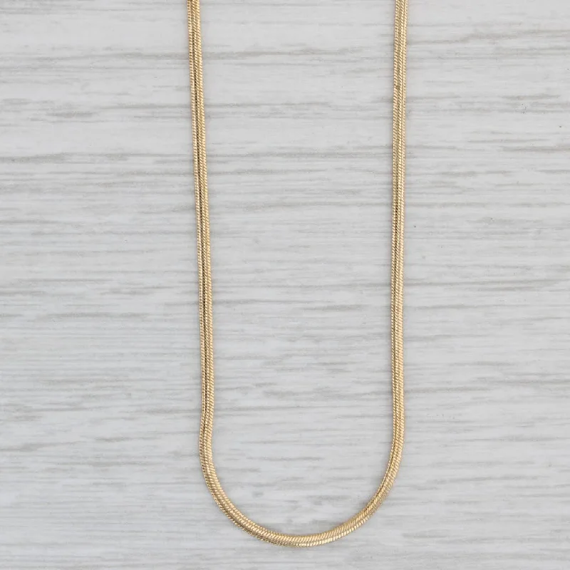 women's lock necklaces-18" 1.4mm Omega Chain Necklace 10k Yellow Gold Lobster Clasp