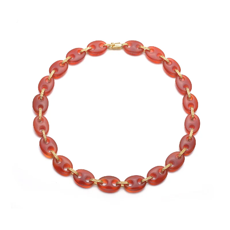 women's ruby necklaces-Aurore Red Stone Necklace