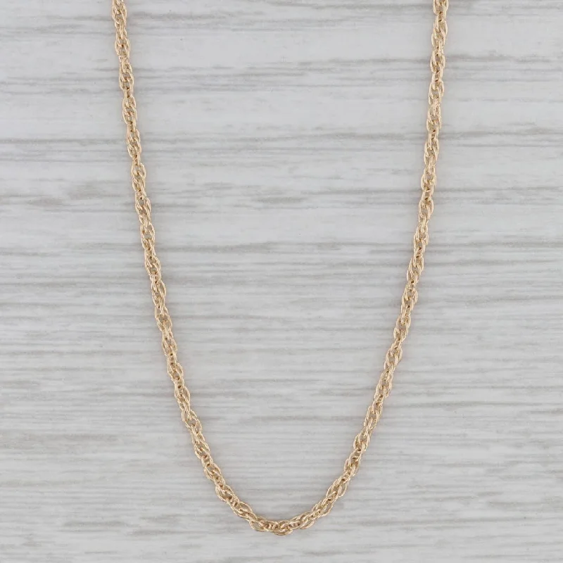 women's sustainable necklaces-22.5" 1.3mm Rope Chain Necklace 14k Yellow Gold