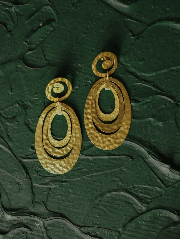 women's gold earrings-Adair Gold Plated Earrings