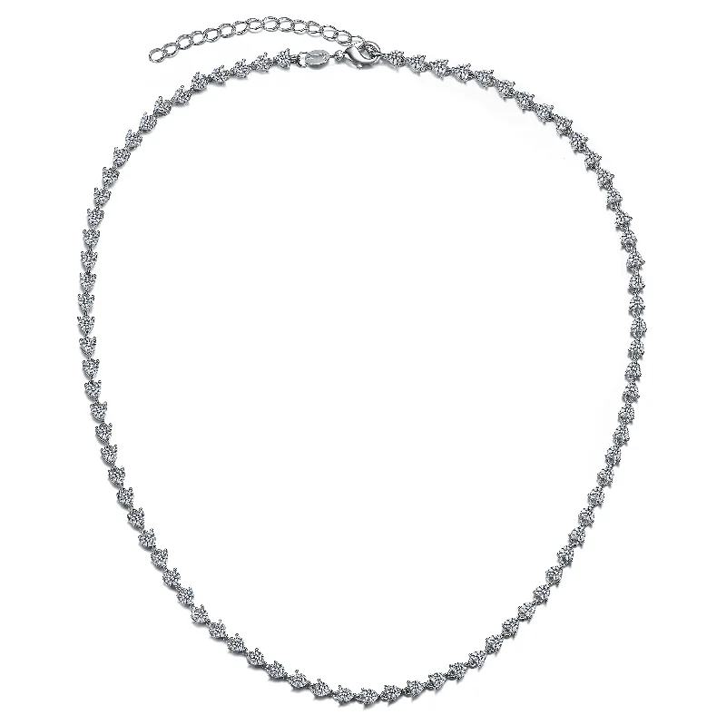 women's luxury necklaces-Cannes Heart Tennis Necklace