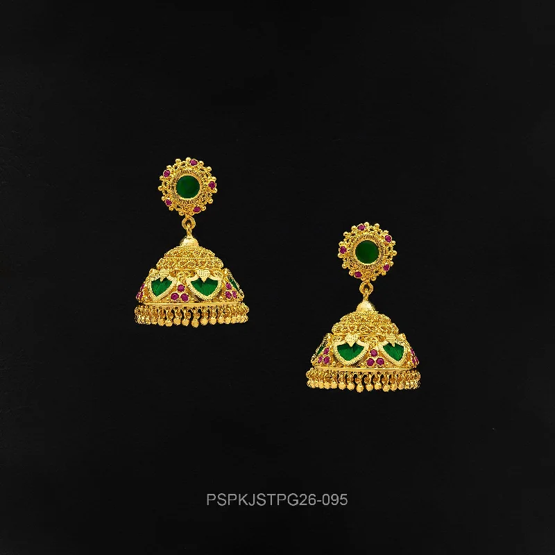 women's shell earrings-STONE JIMIKA STUD PSPKJSTPG26-095