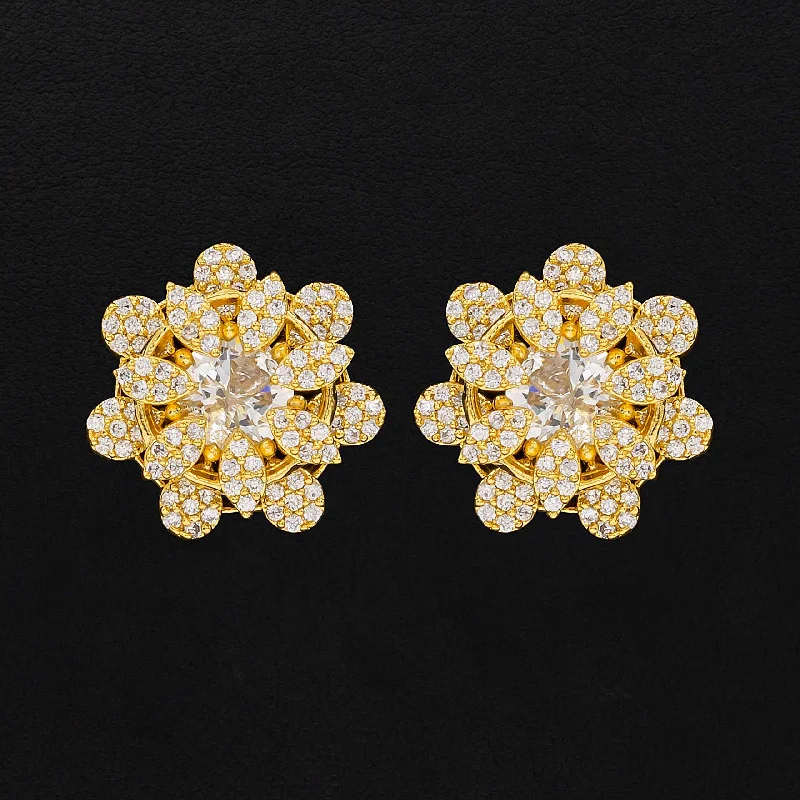 women's lab-grown diamond earrings-PREMIUM STONE STUD PMSST9W-003