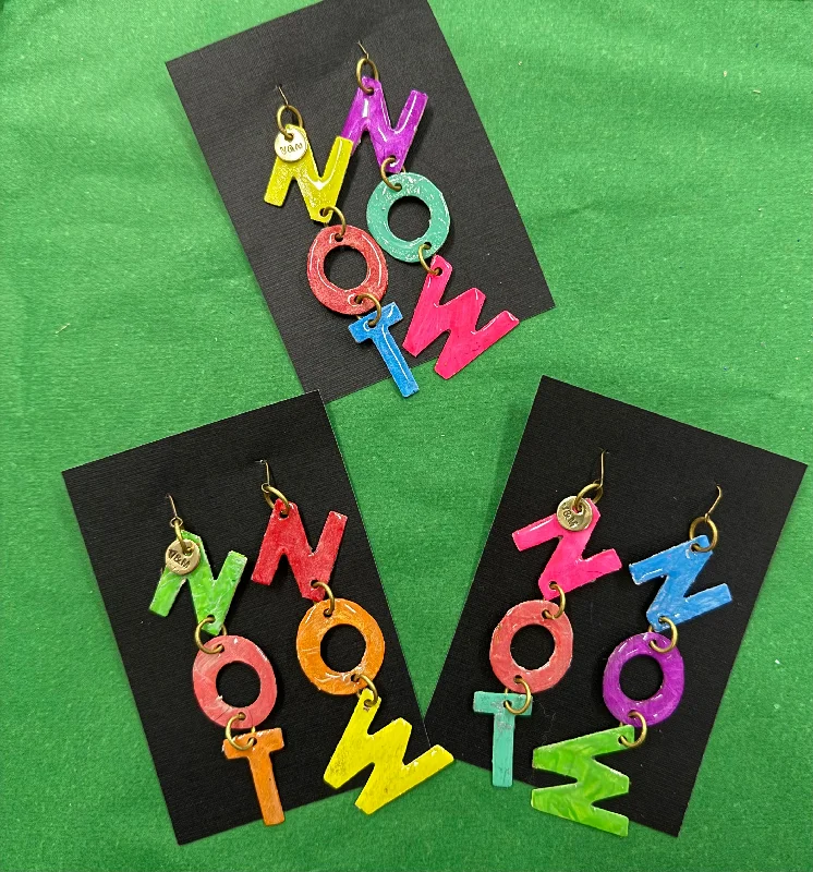 women's trendy earrings-Not Now colour Parliament House earrings