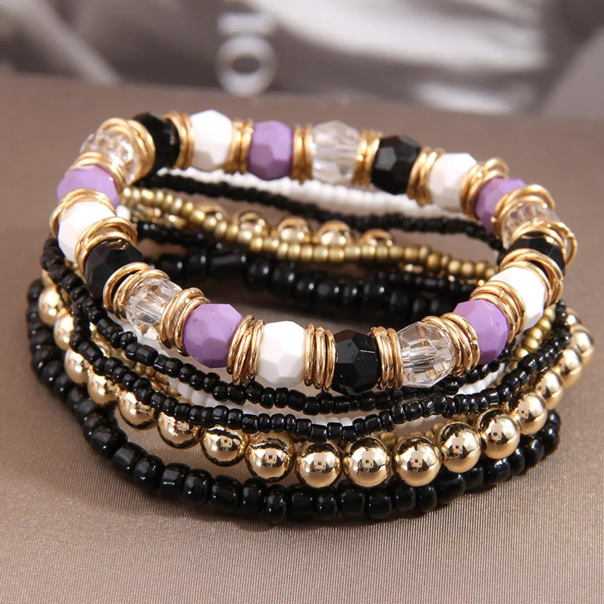 women's trendy bangles-Bohemian Round Seed Bead Beaded Women'S Bracelets