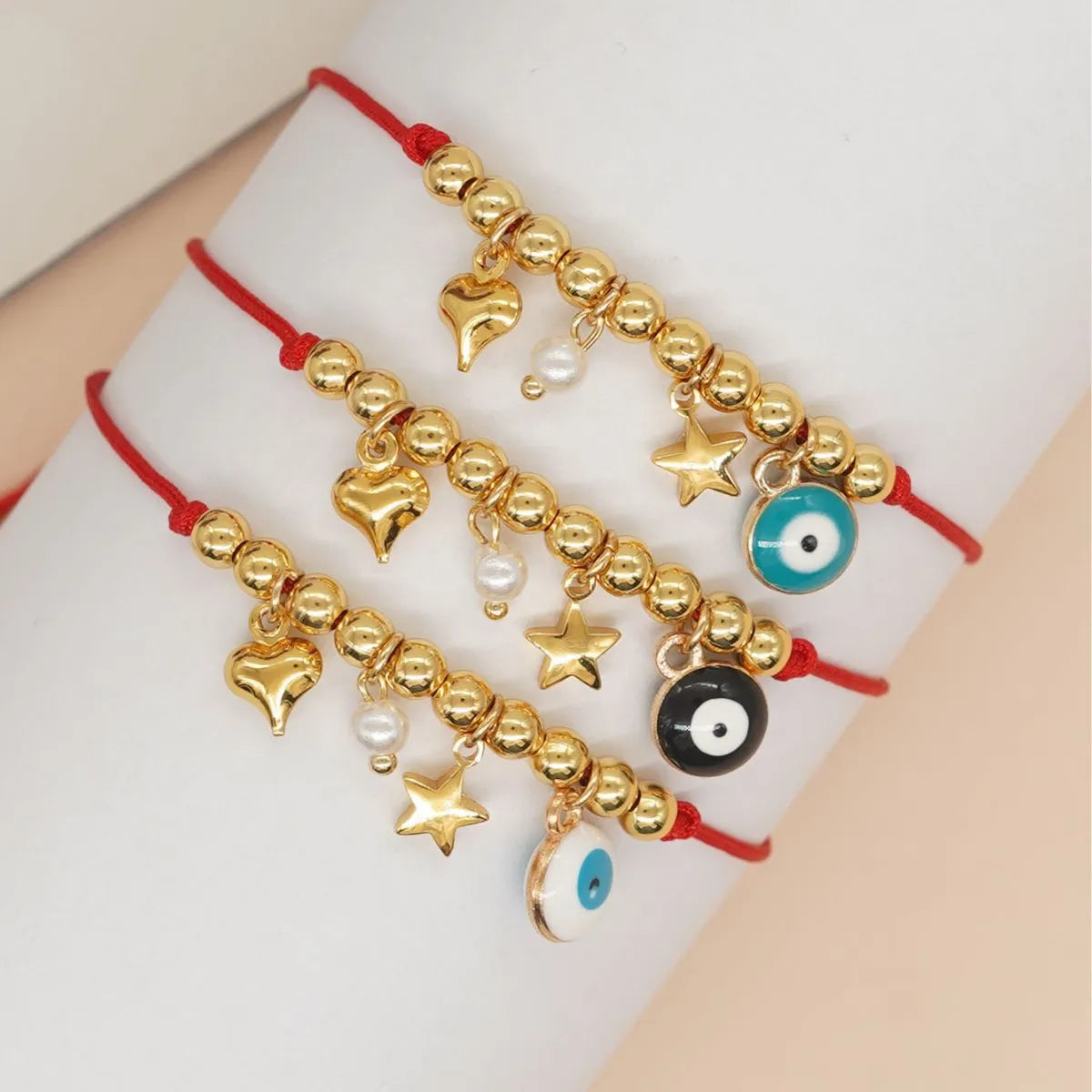 women's infinity bracelets-Casual Star Heart Shape Eye Alloy Rope Copper Bracelets In Bulk