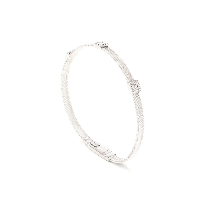 women's religious bracelets-Marco Bicego Masai Stackable Bracelet with Diamond Stations