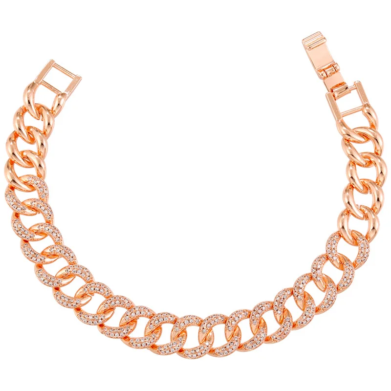 Rose Gold White Diamond Bracelet