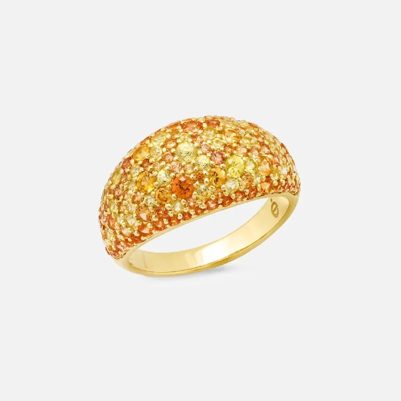 women's symbolic rings-Ombré Sunburst Cocktail Ring