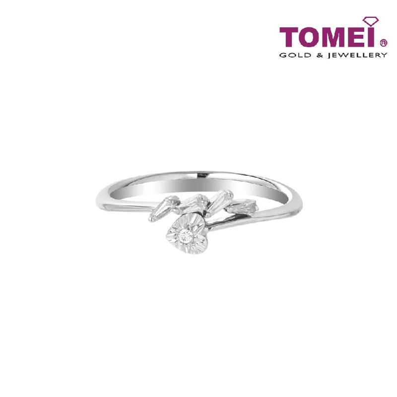 women's custom engagement rings-TOMEI Love Is Beautiful Collection Diamond RIng, White Gold 585