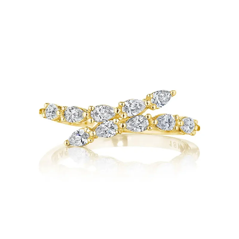 women's halo engagement rings-Tacori Pear Diamond Ring