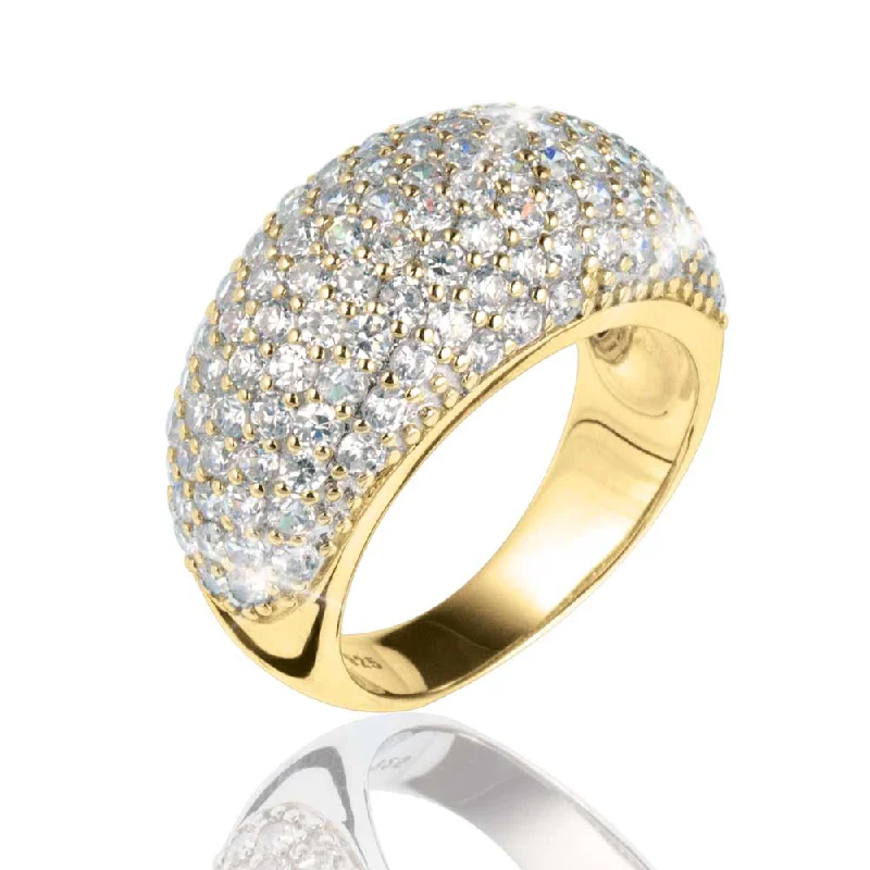 women's couple rings-Pave Vienna Ring Gold