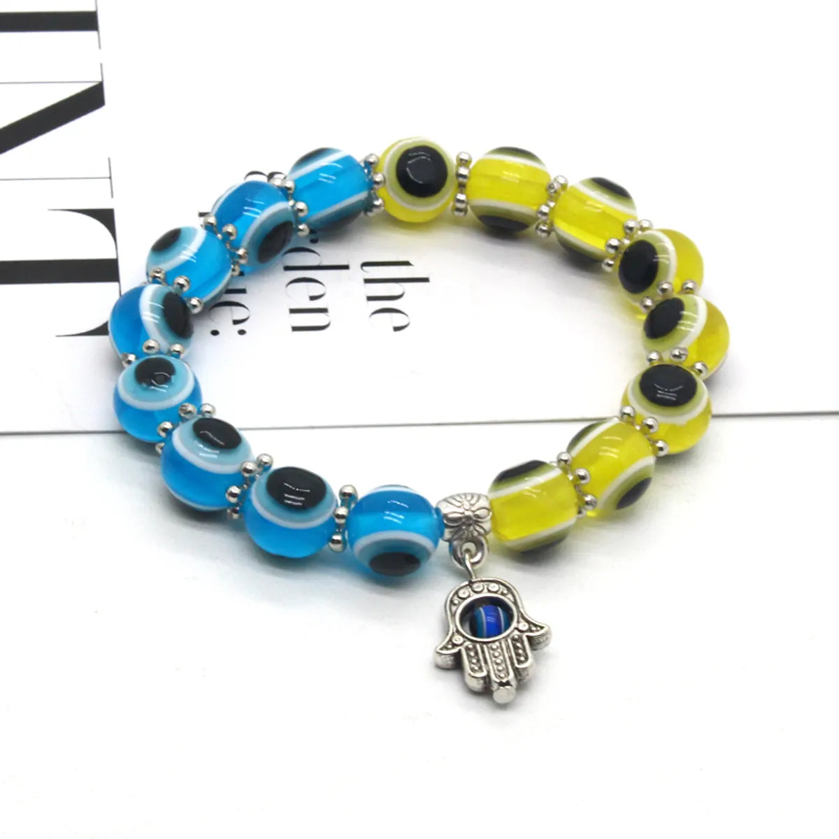 Blue and Yellow Beads Bracelet 5