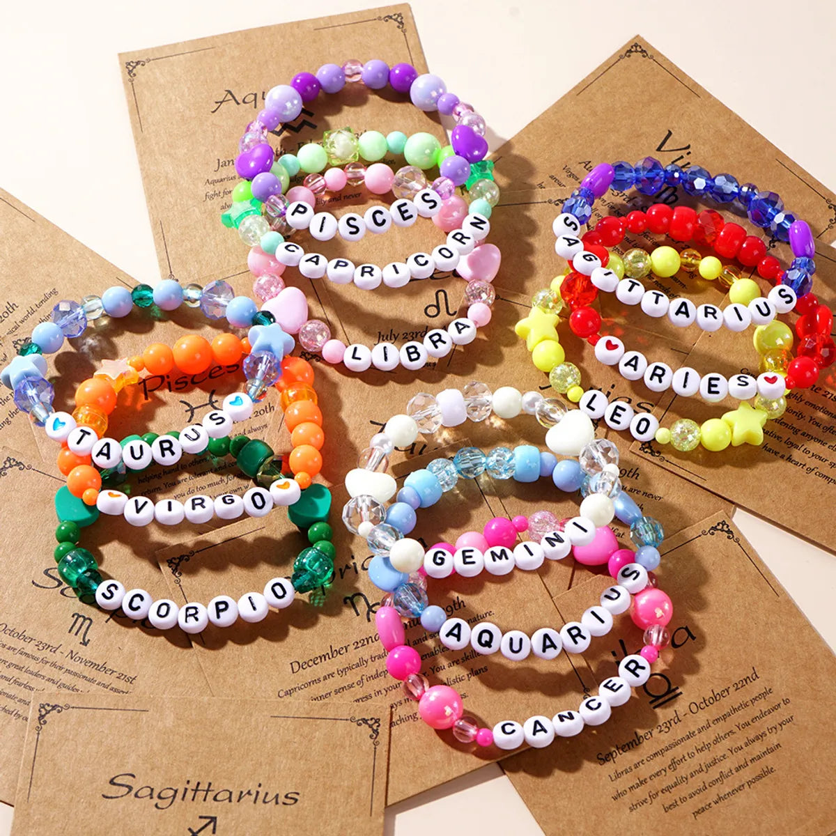 women's affordable bangles-Casual Simple Style Round Letter Heart Shape Arylic Wholesale Bracelets