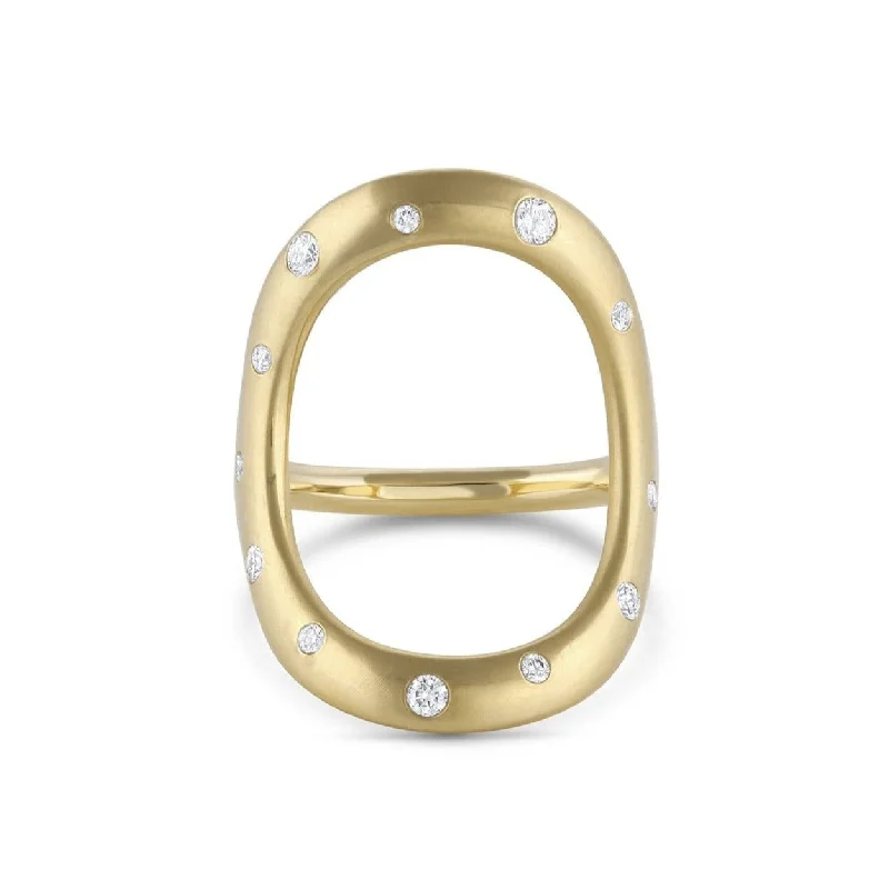 women's bold rings-Diamond Dust Bold Continuity Ring