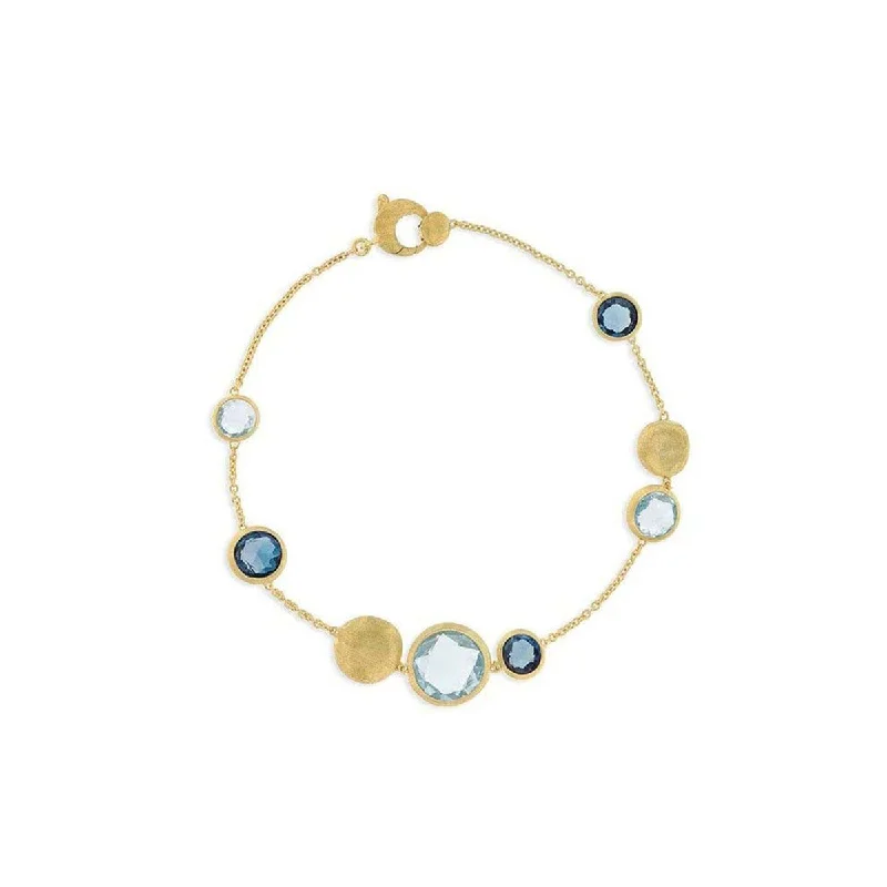 women's nickel-free bangles-Marco Bicego Jaipur Color Mixed Blue Topaz Bracelet