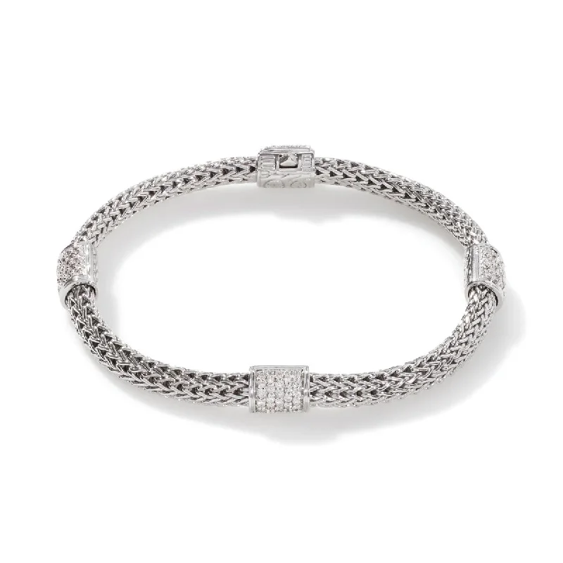 women's horseshoe bracelets-John Hardy Icon Bracelet with Diamonds