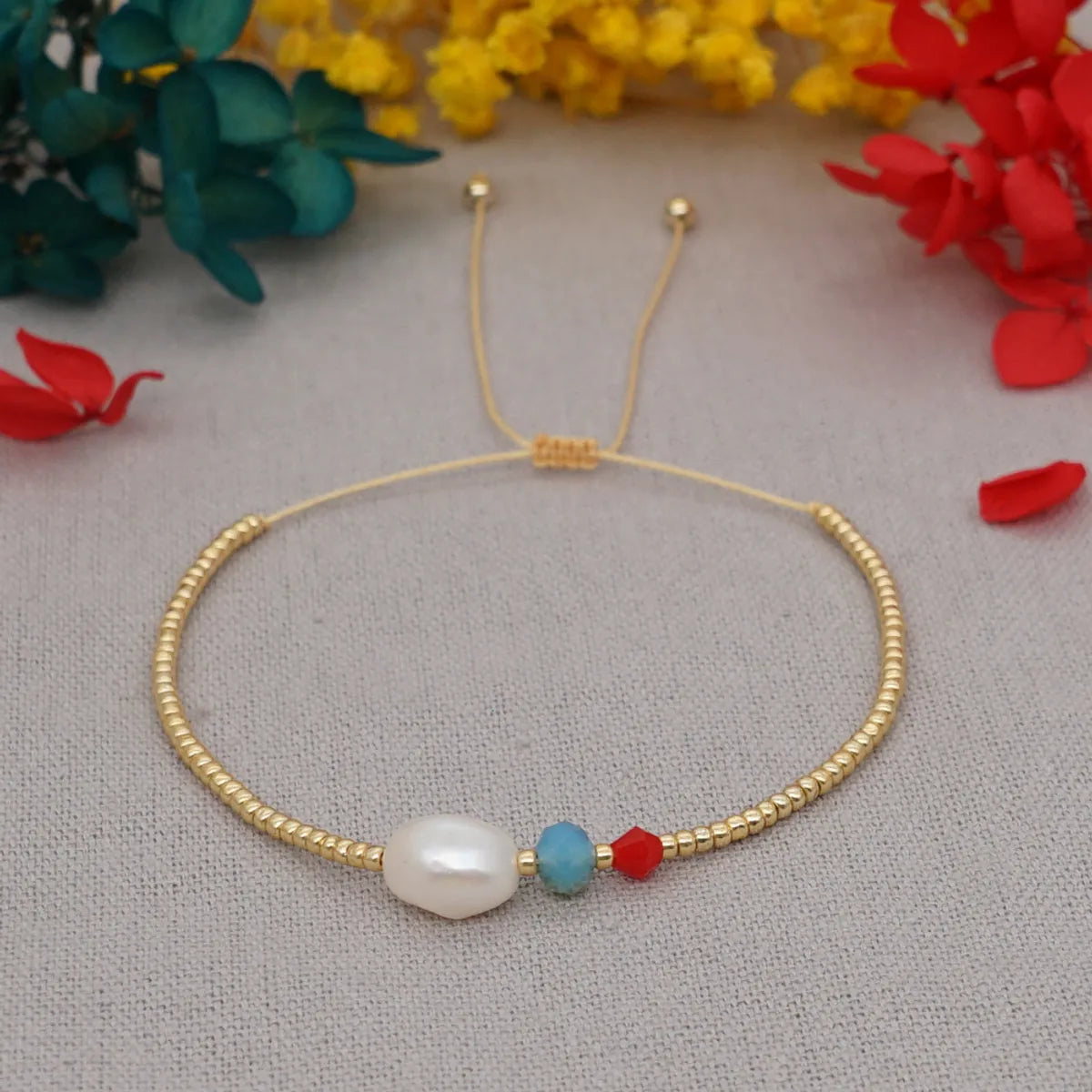 women's elegant bangles-Bohemian Personality Miyuki Rice Bead Beaded Natural Pearl Small Bracelet Ins Bracelet