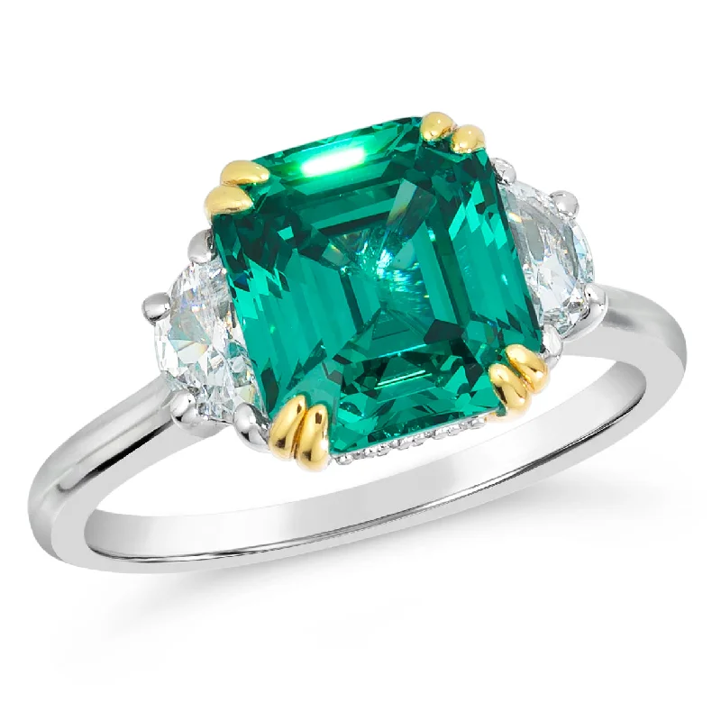 women's celestial rings-Cassidy Emerald Ring